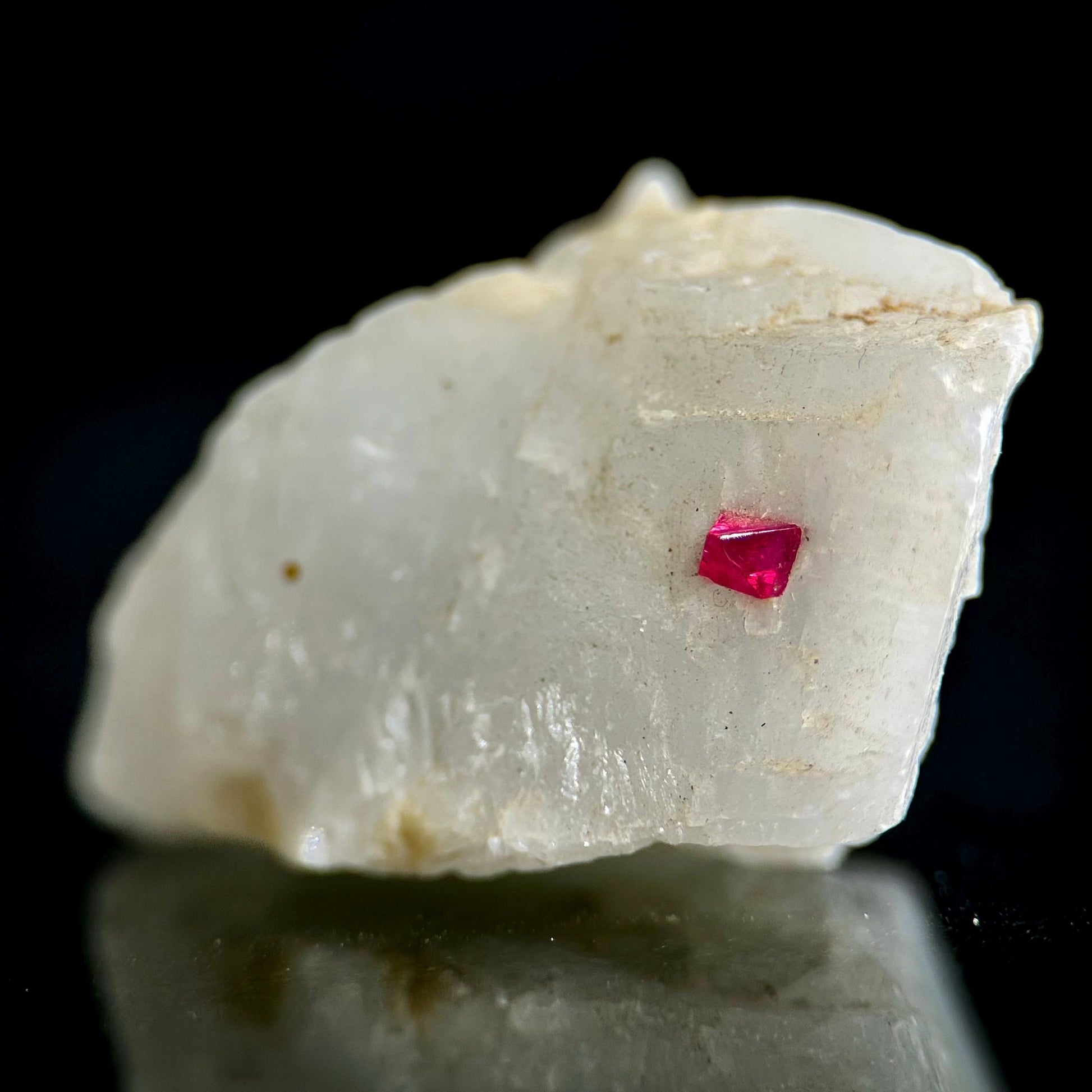 Spinel on Marble Matrix | Burmese pink crystal, mineral specimen from Mogok, Myanmar