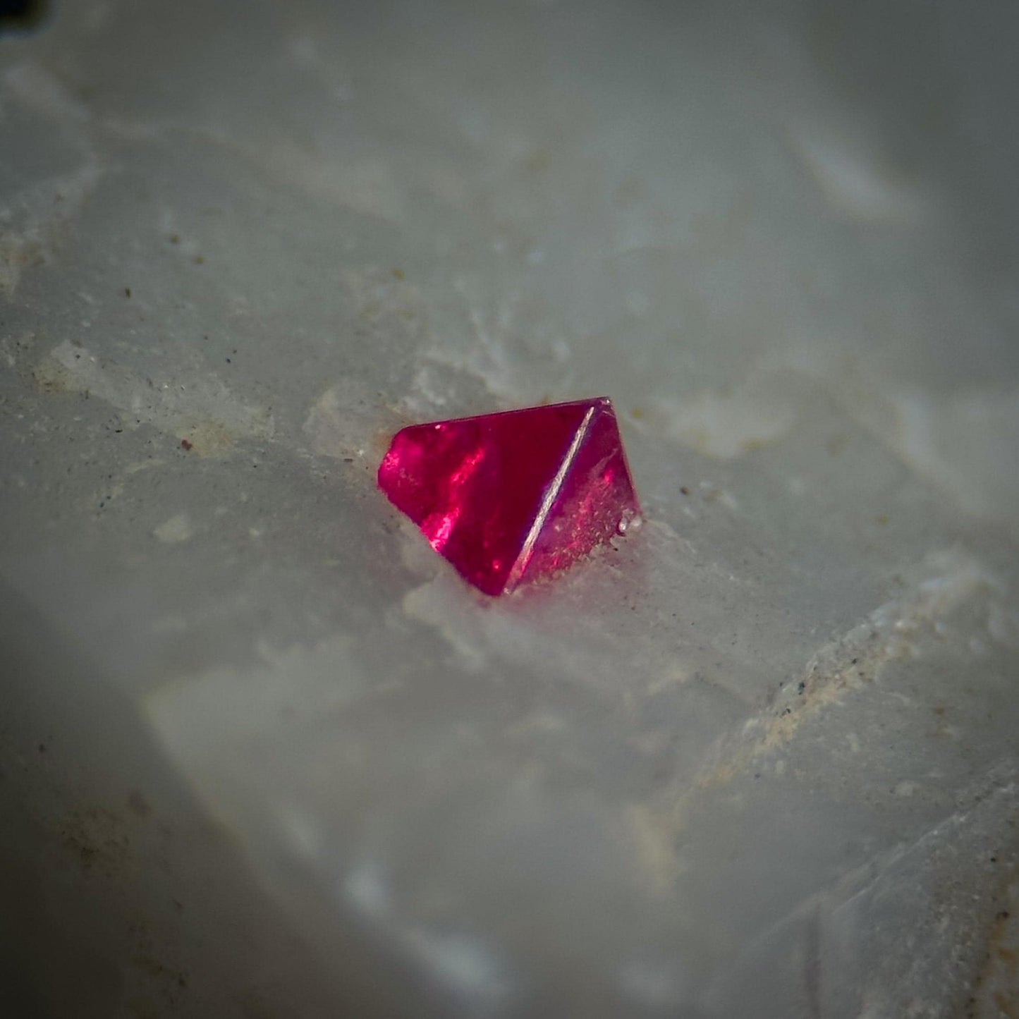 Spinel on Marble Matrix | Burmese pink crystal, mineral specimen from Mogok, Myanmar