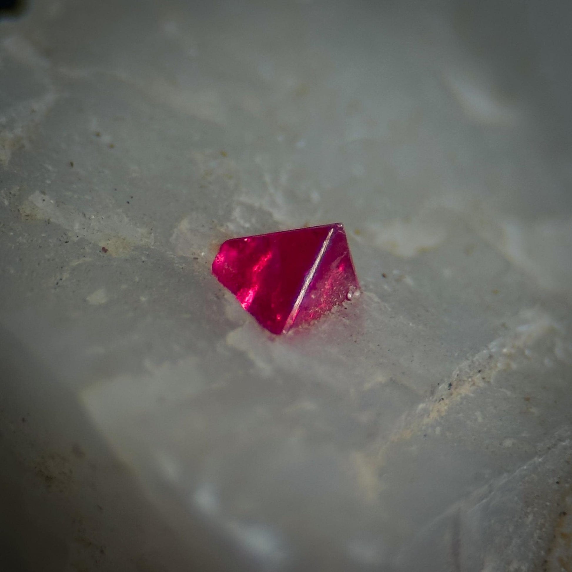 Spinel on Marble Matrix | Burmese pink crystal, mineral specimen from Mogok, Myanmar