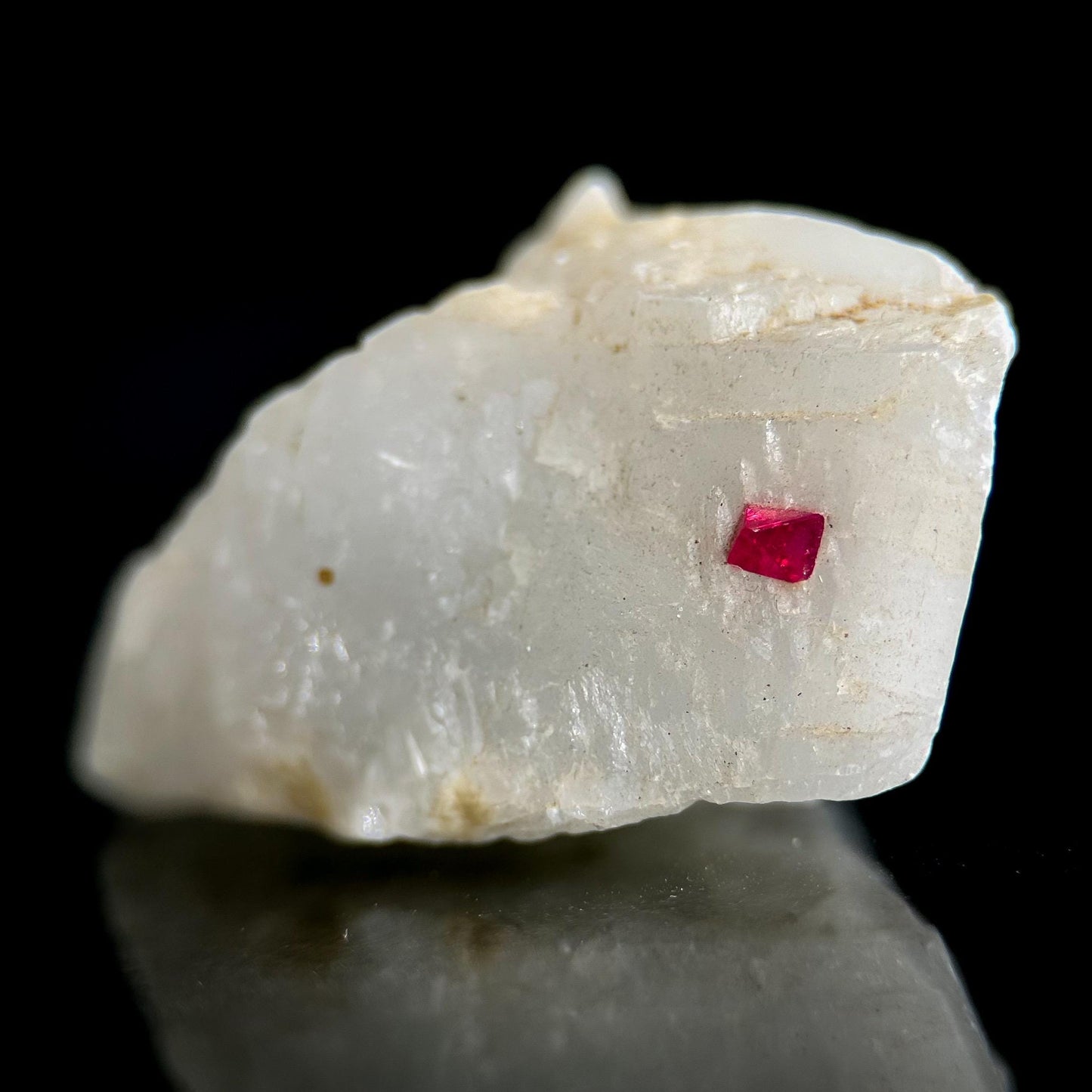 Spinel on Marble Matrix | Burmese pink crystal, mineral specimen from Mogok, Myanmar