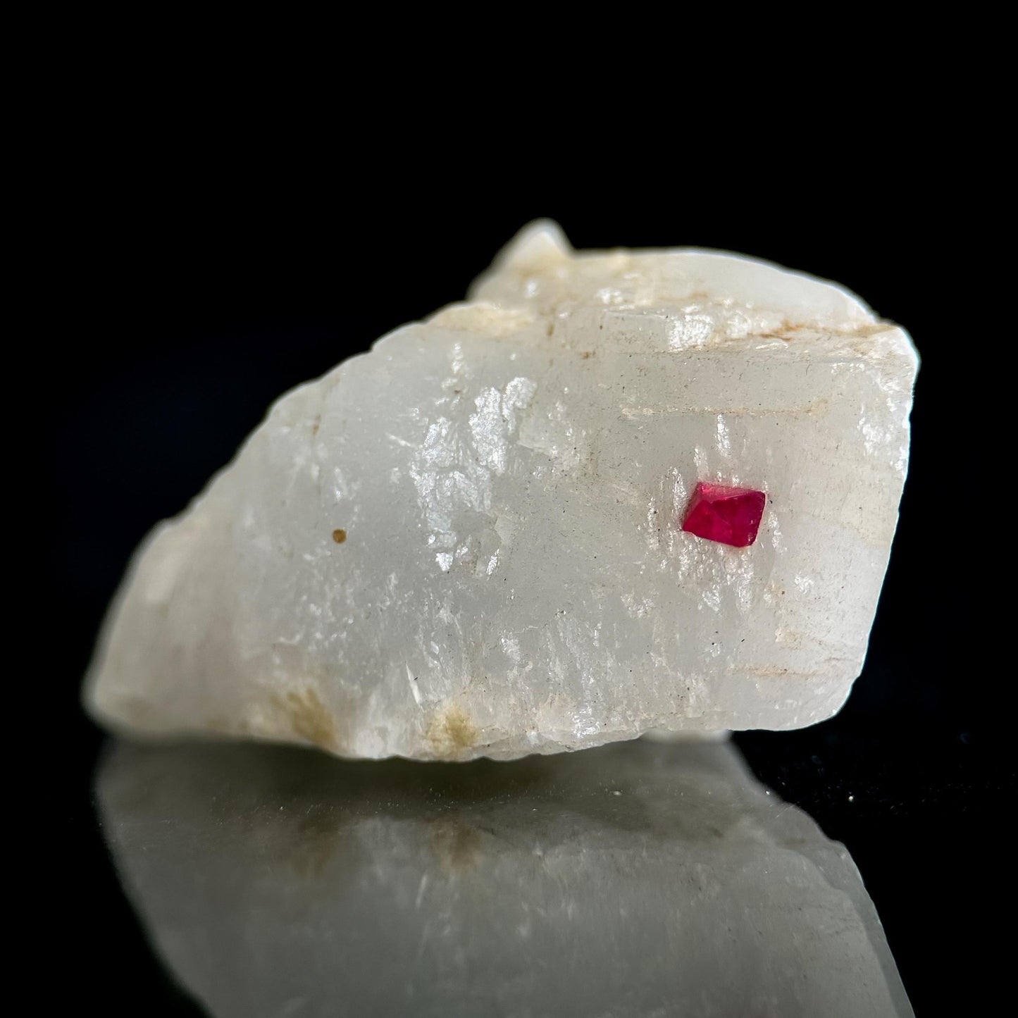 Spinel on Marble Matrix | Burmese pink crystal, mineral specimen from Mogok, Myanmar