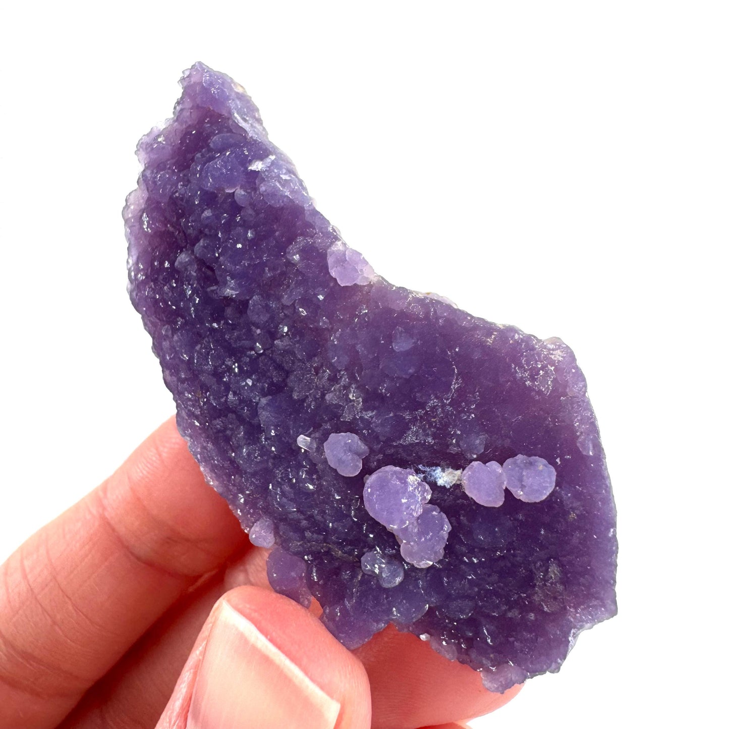 Grape Agate | botryoidal crystal cluster, purple mineral specimen from Indonesia