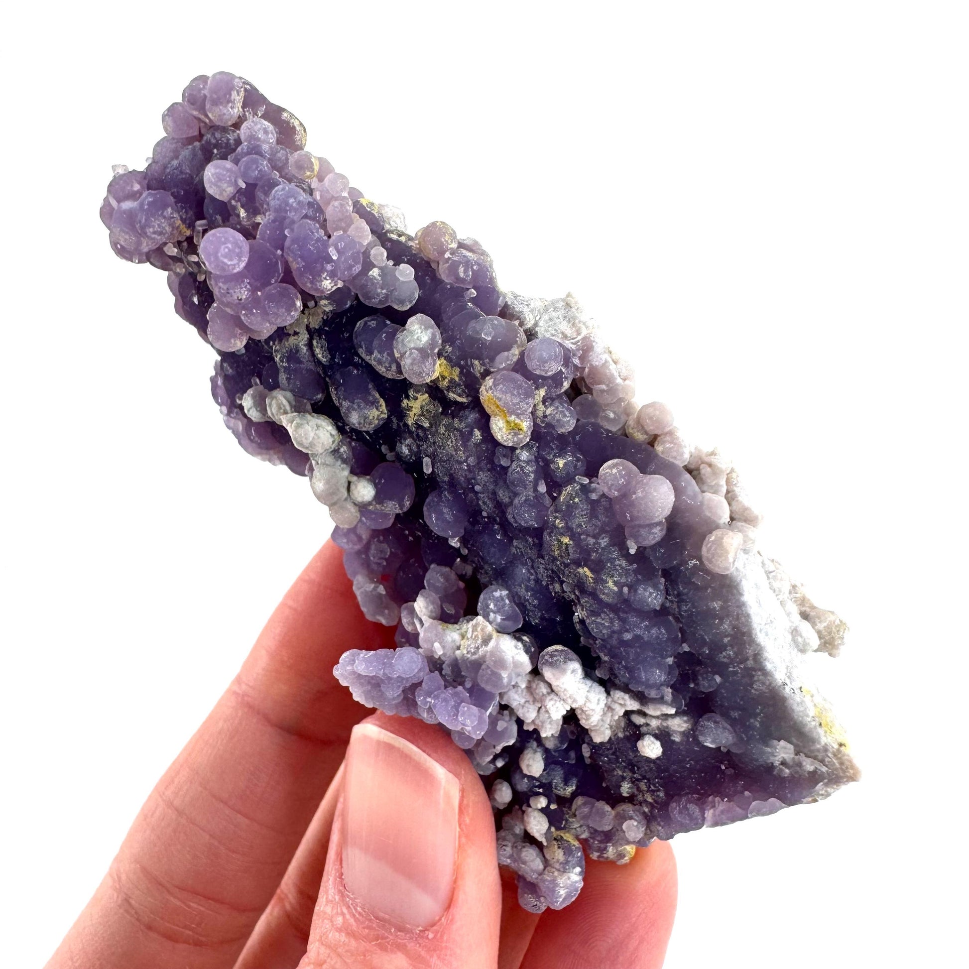 Grape Agate | botryoidal crystal cluster, purple mineral specimen from Indonesia