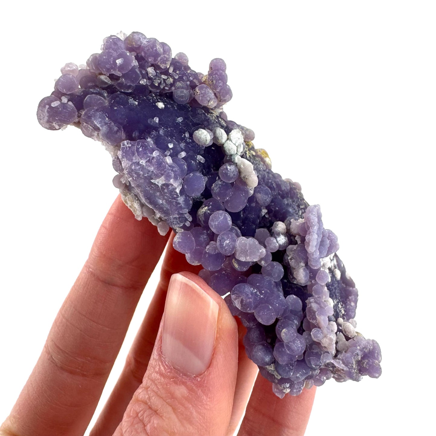 Grape Agate | botryoidal crystal cluster, purple mineral specimen from Indonesia