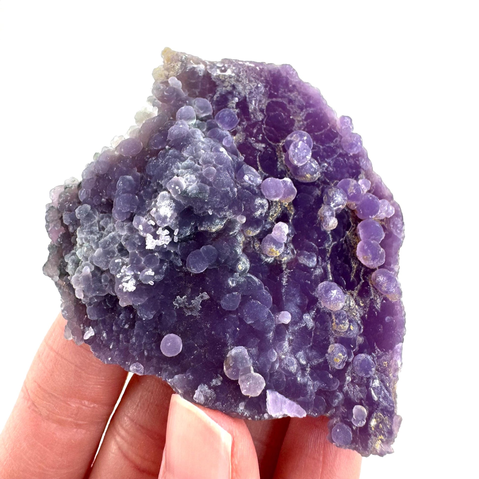 Grape Agate | botryoidal crystal cluster, purple mineral specimen from Indonesia