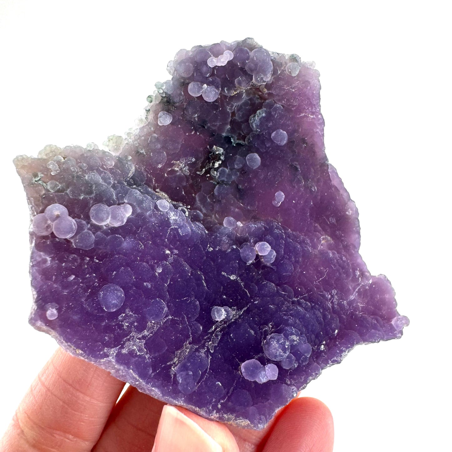 Grape Agate | botryoidal crystal cluster, purple mineral specimen from Indonesia