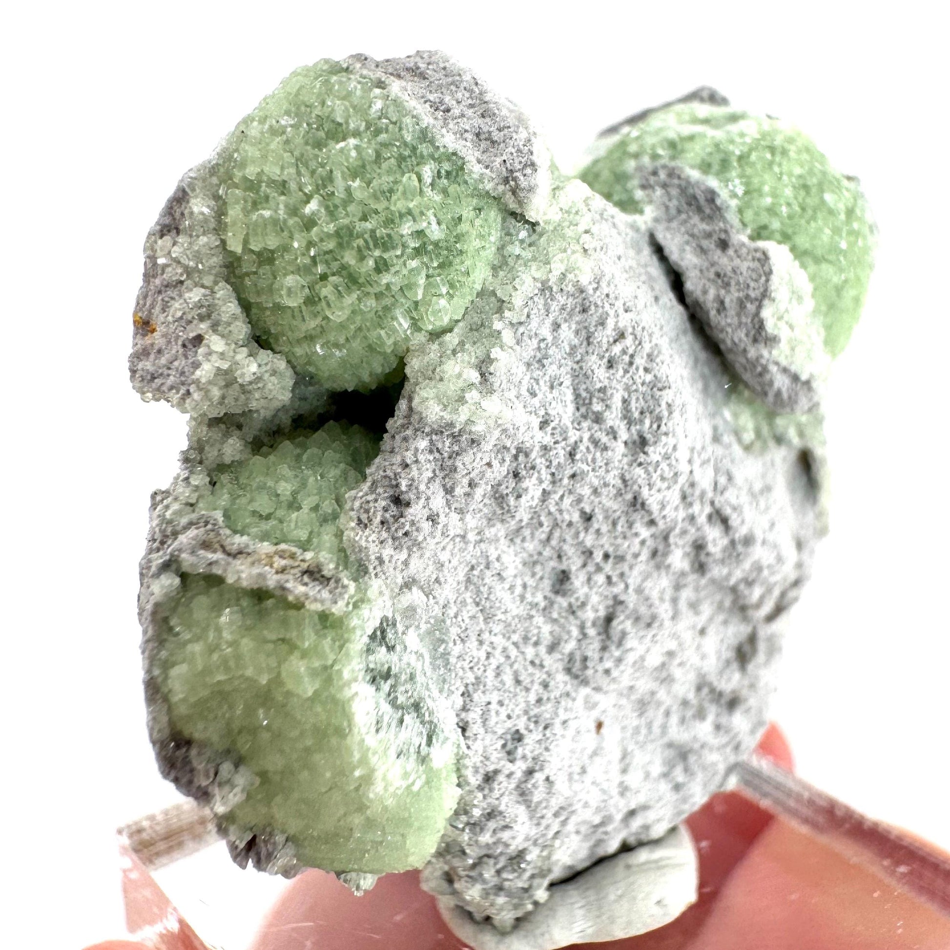 Wavellite (Arkansas, USA) | green crystal cluster, mineral specimen