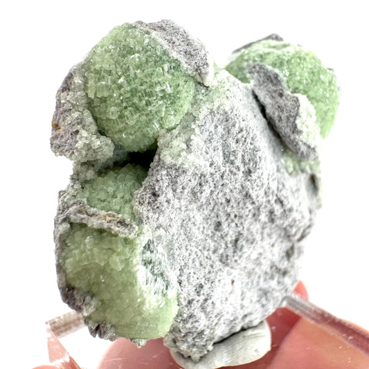 Wavellite (Arkansas, USA) | green crystal cluster, mineral specimen
