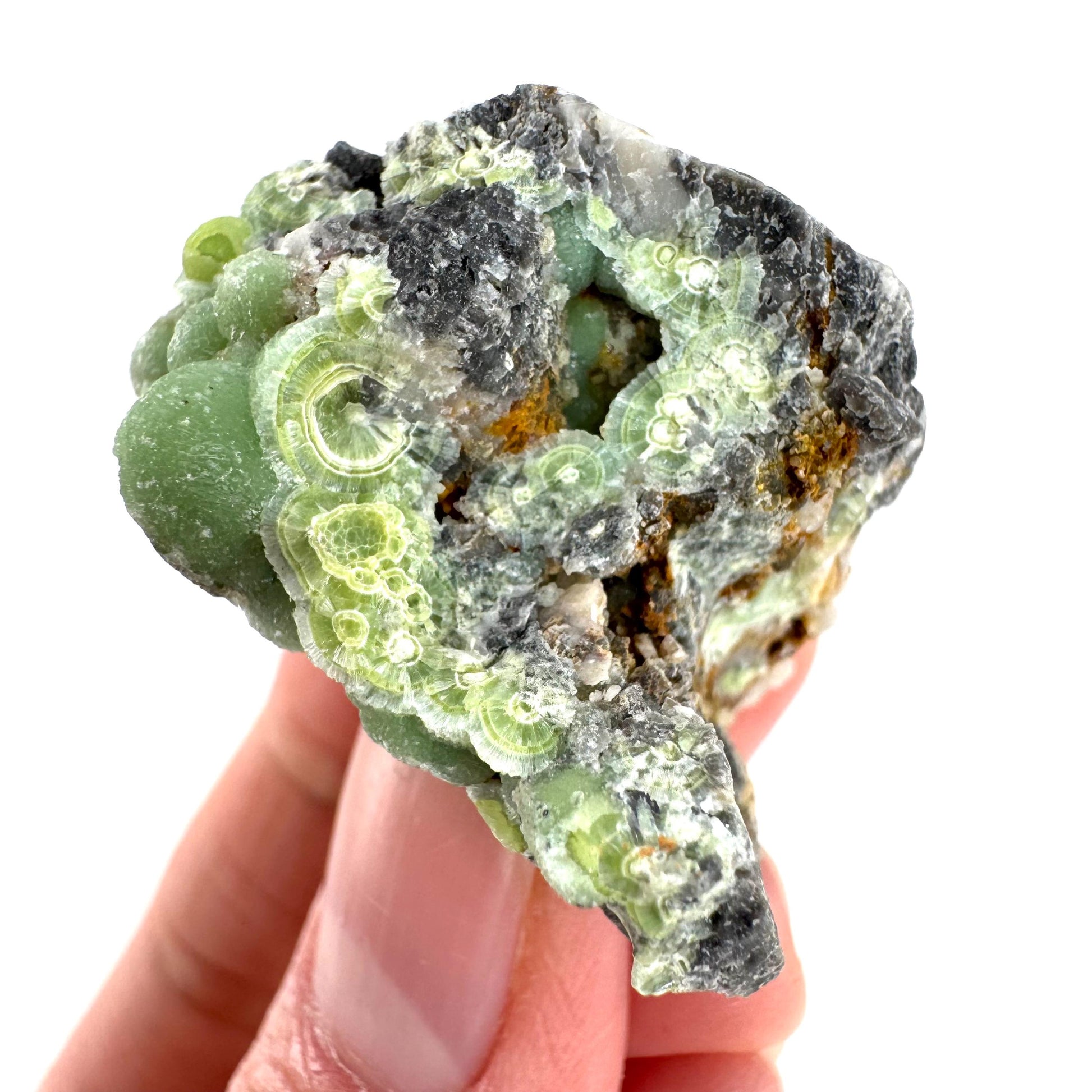 Wavellite (Arkansas, USA) | green crystal cluster, mineral specimen