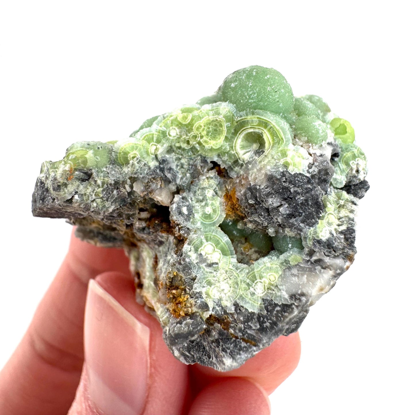 Wavellite (Arkansas, USA) | green crystal cluster, mineral specimen