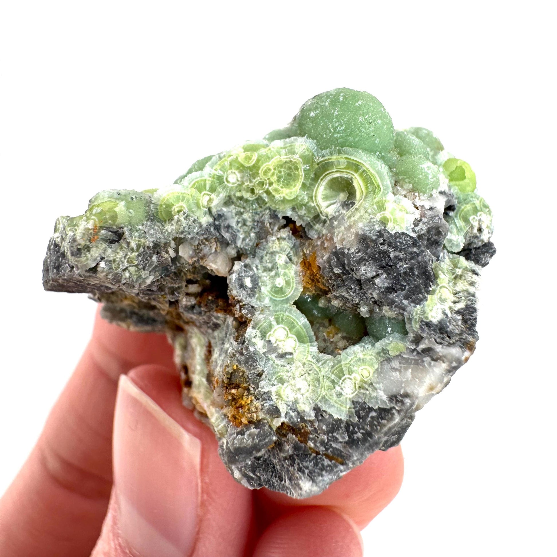 Wavellite (Arkansas, USA) | green crystal cluster, mineral specimen