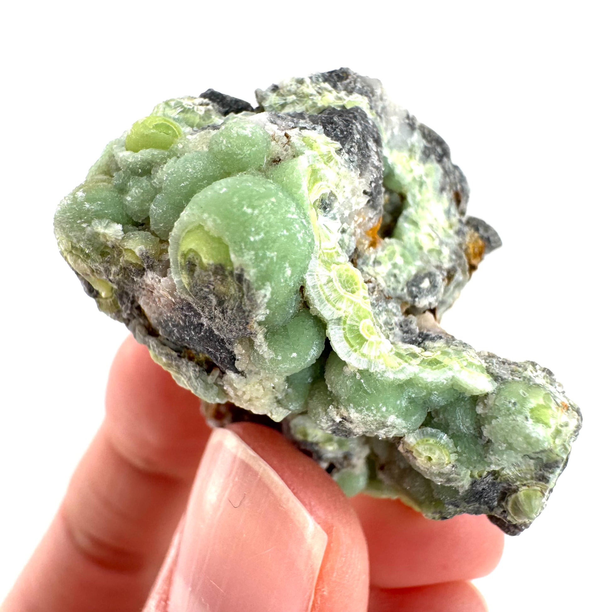 Wavellite (Arkansas, USA) | green crystal cluster, mineral specimen