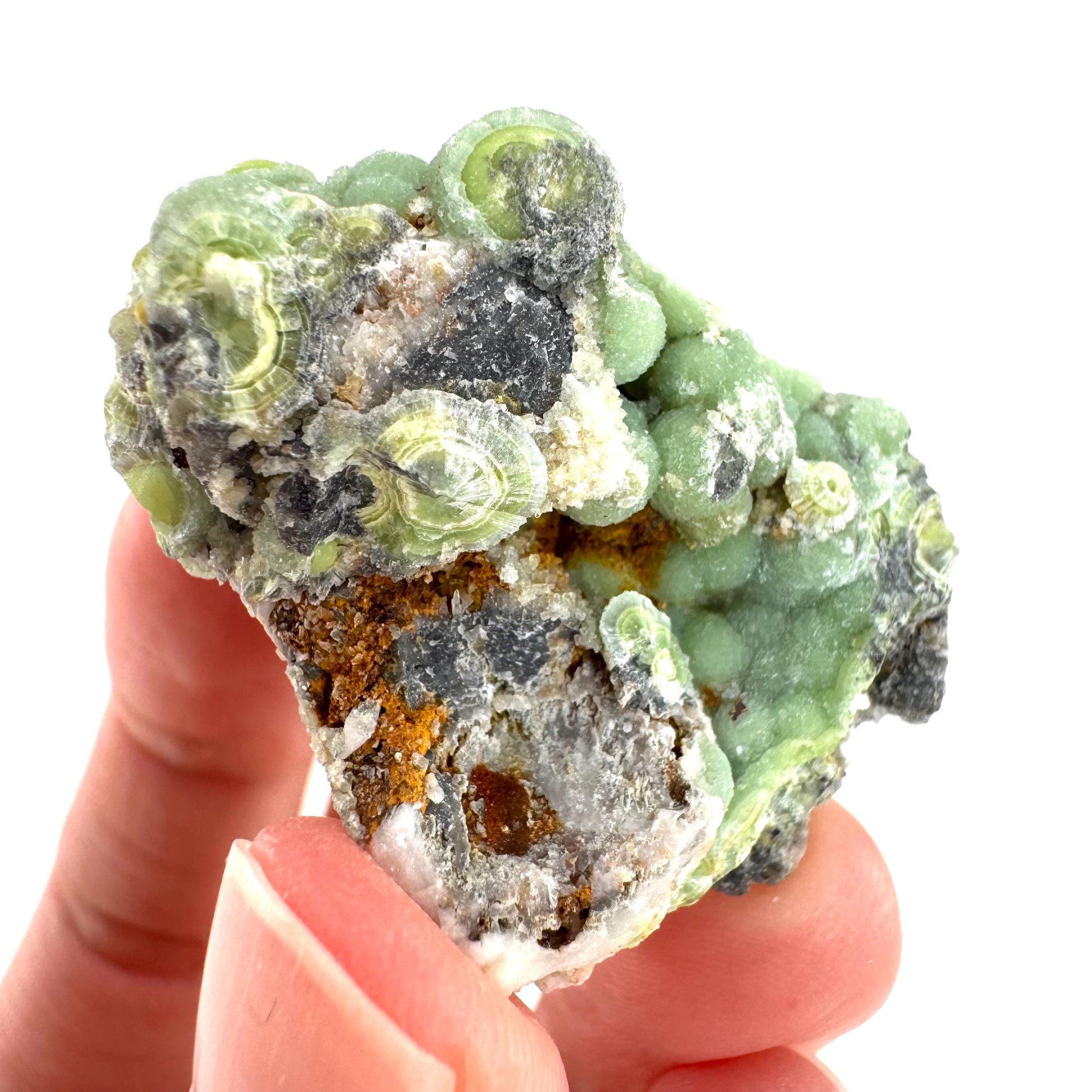 Wavellite (Arkansas, USA) | green crystal cluster, mineral specimen
