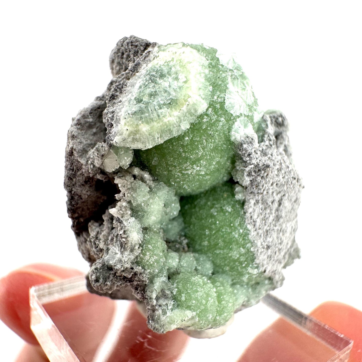Wavellite (Arkansas, USA) | green crystal cluster, mineral specimen