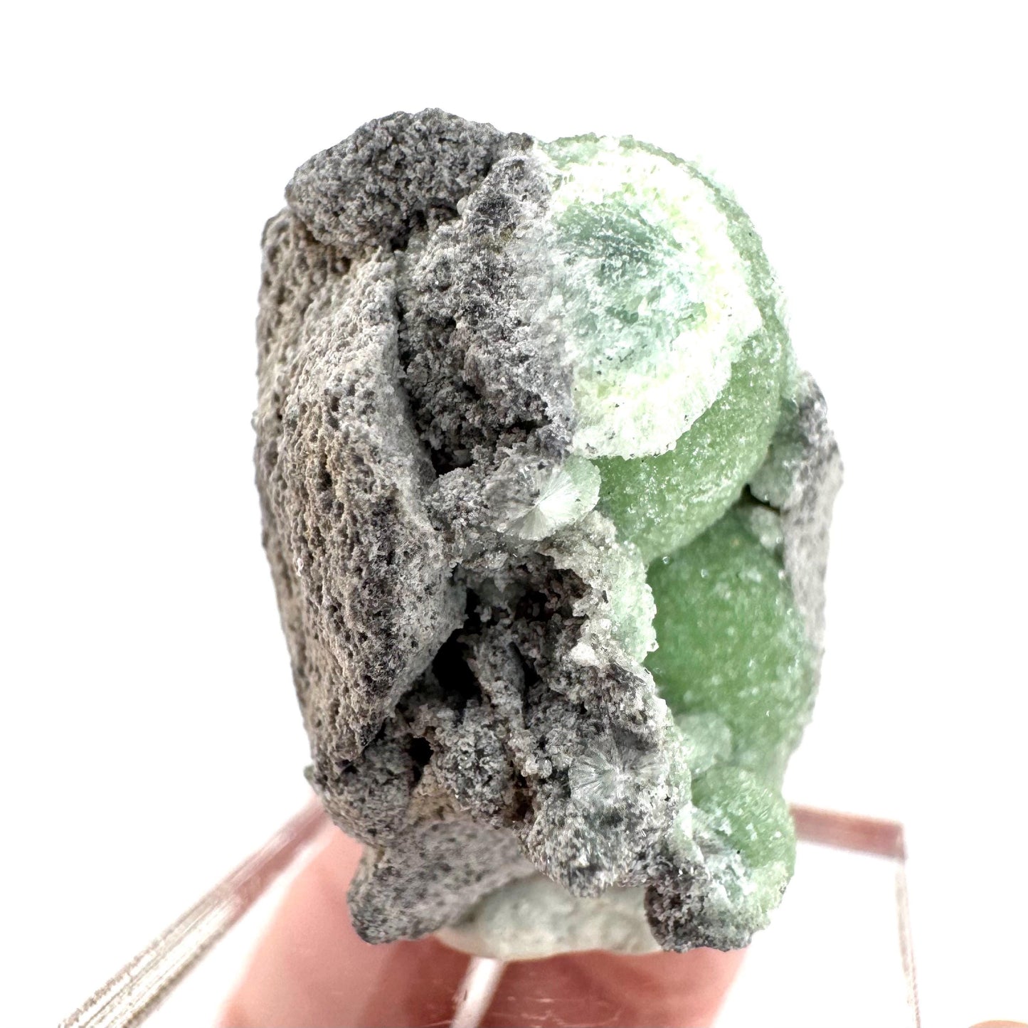 Wavellite (Arkansas, USA) | green crystal cluster, mineral specimen
