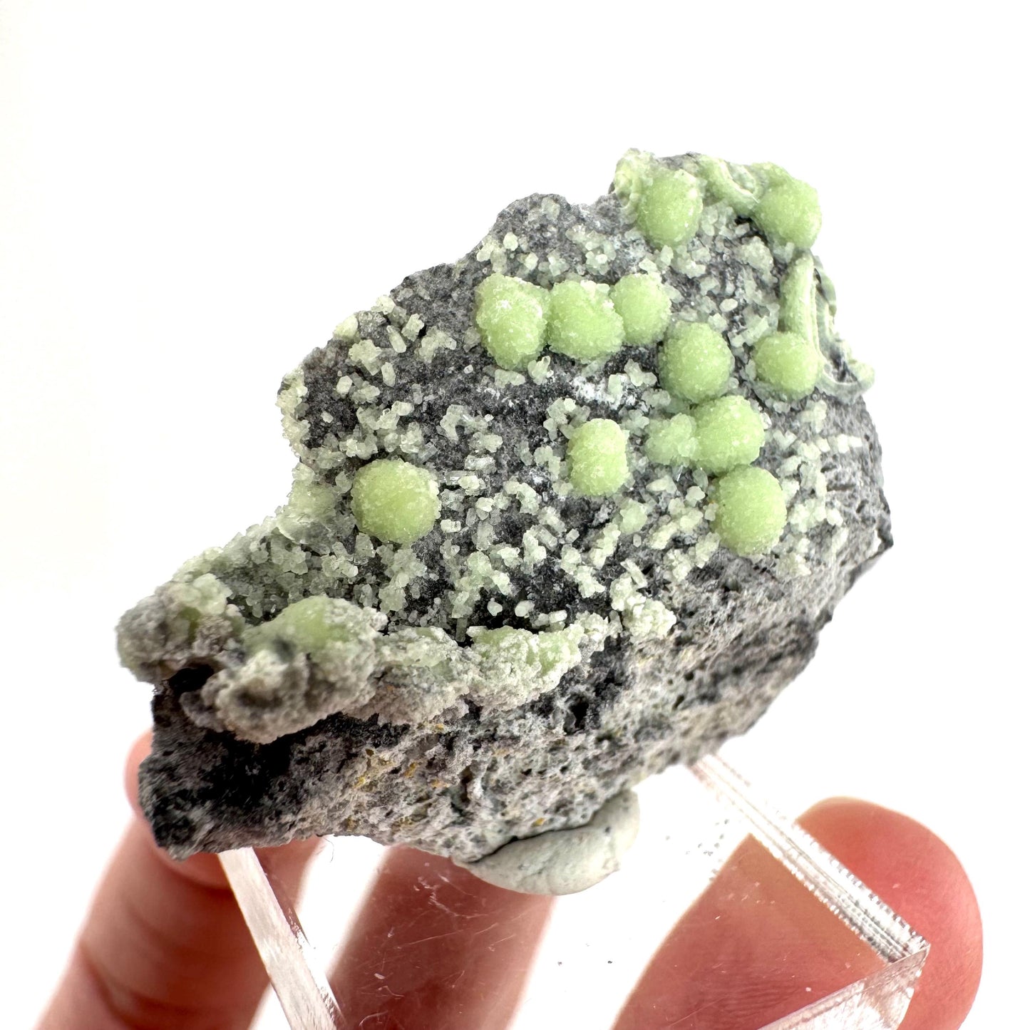 Wavellite (Arkansas, USA) | green crystal cluster, mineral specimen