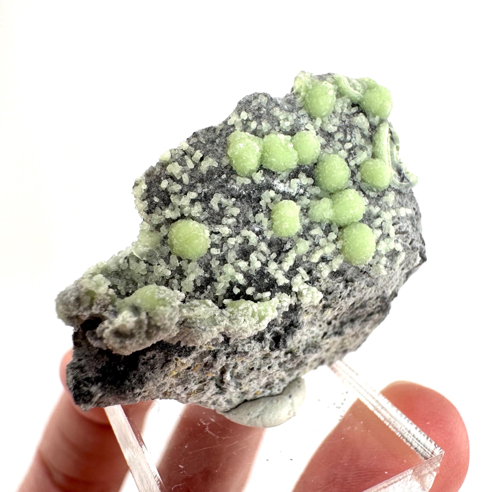 Wavellite (Arkansas, USA) | green crystal cluster, mineral specimen