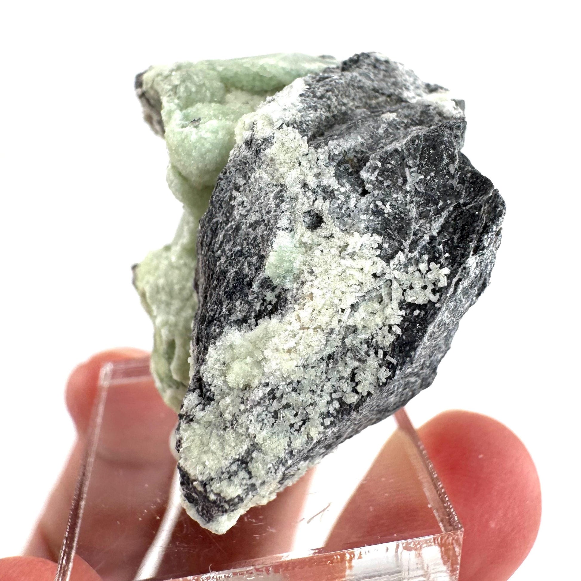 Wavellite (Arkansas, USA) | green crystal cluster, mineral specimen