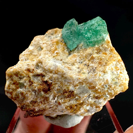 Emerald on Matrix | natural green crystal cluster, raw mineral specimen from Pakistan