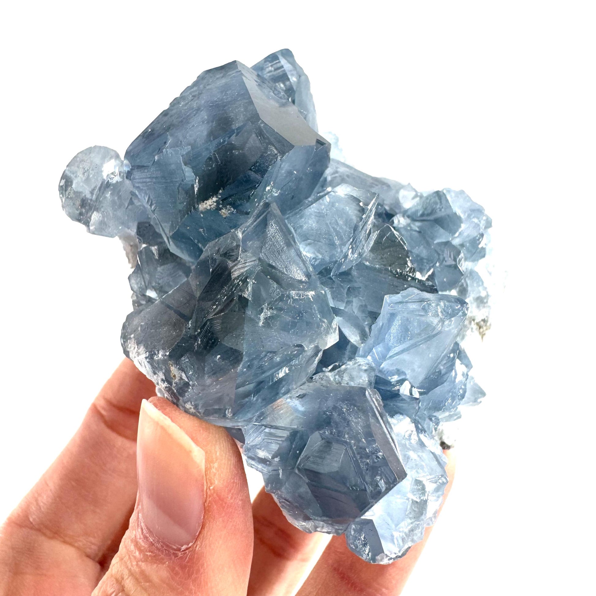 Celestite | natural blue crystal, mineral specimen from Madagascar