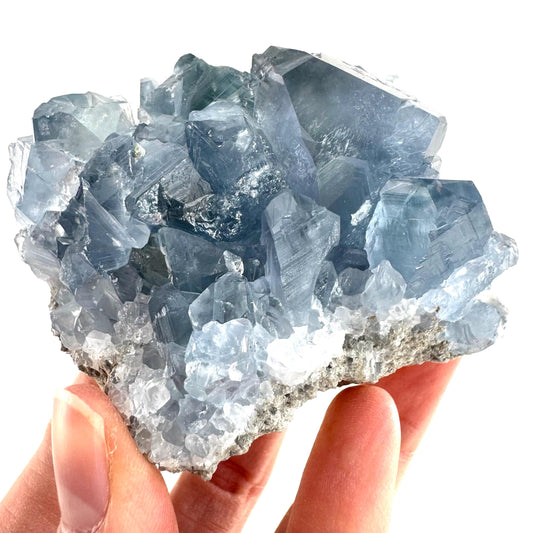 Celestite | natural blue crystal, mineral specimen from Madagascar