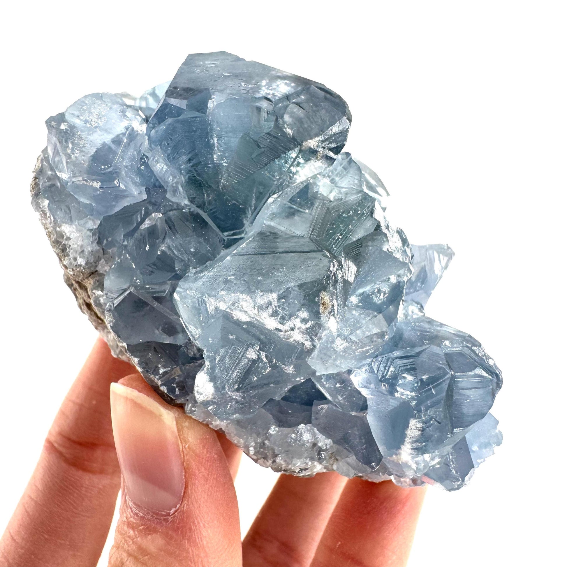 Celestite | natural blue crystal, mineral specimen from Madagascar