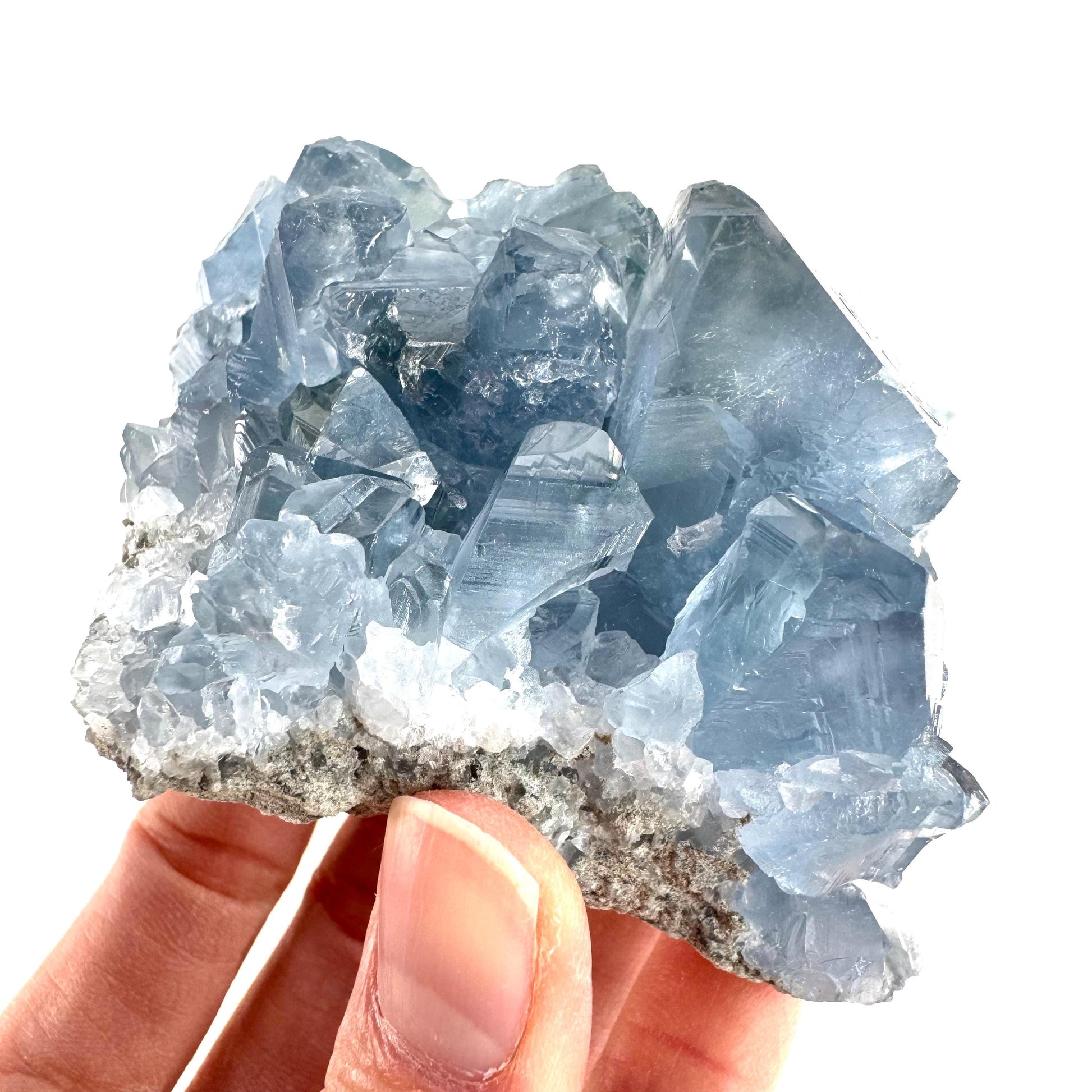 Celestite | natural blue crystal, mineral specimen from Madagascar