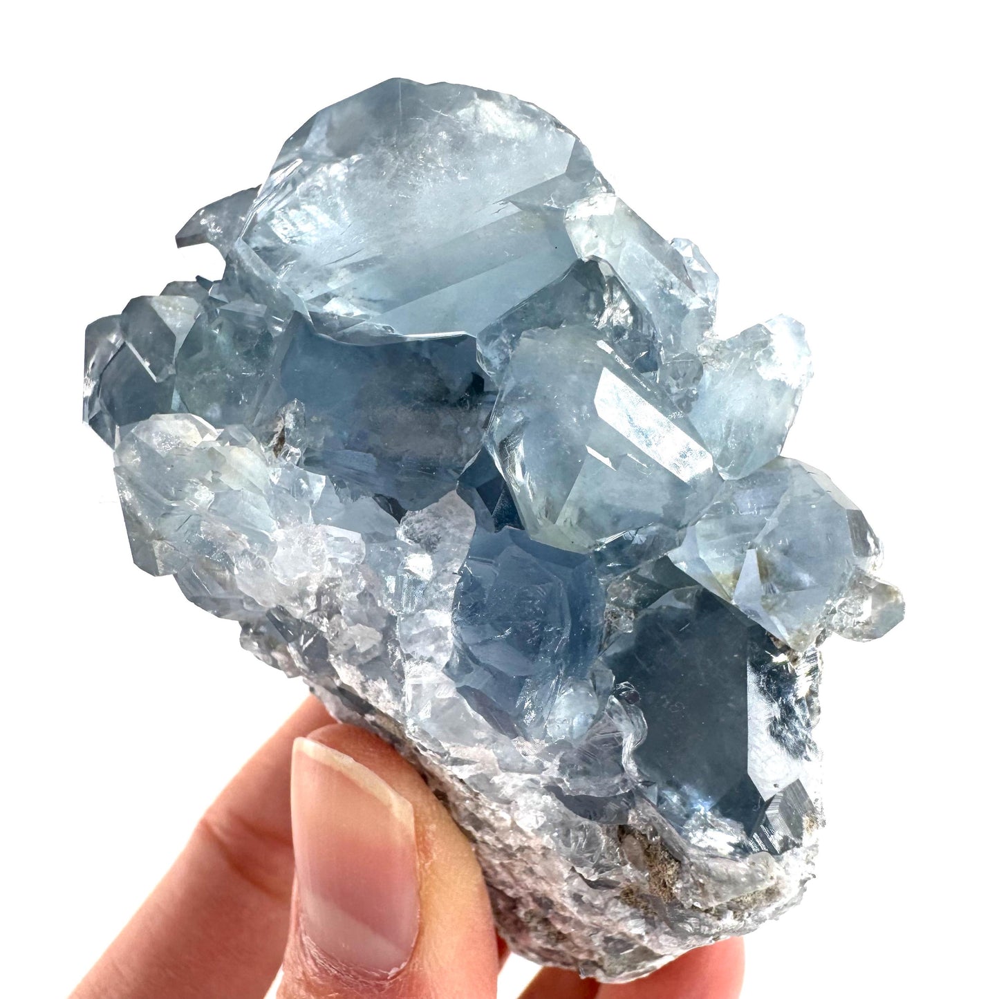 Celestite | natural blue crystal, mineral specimen from Madagascar