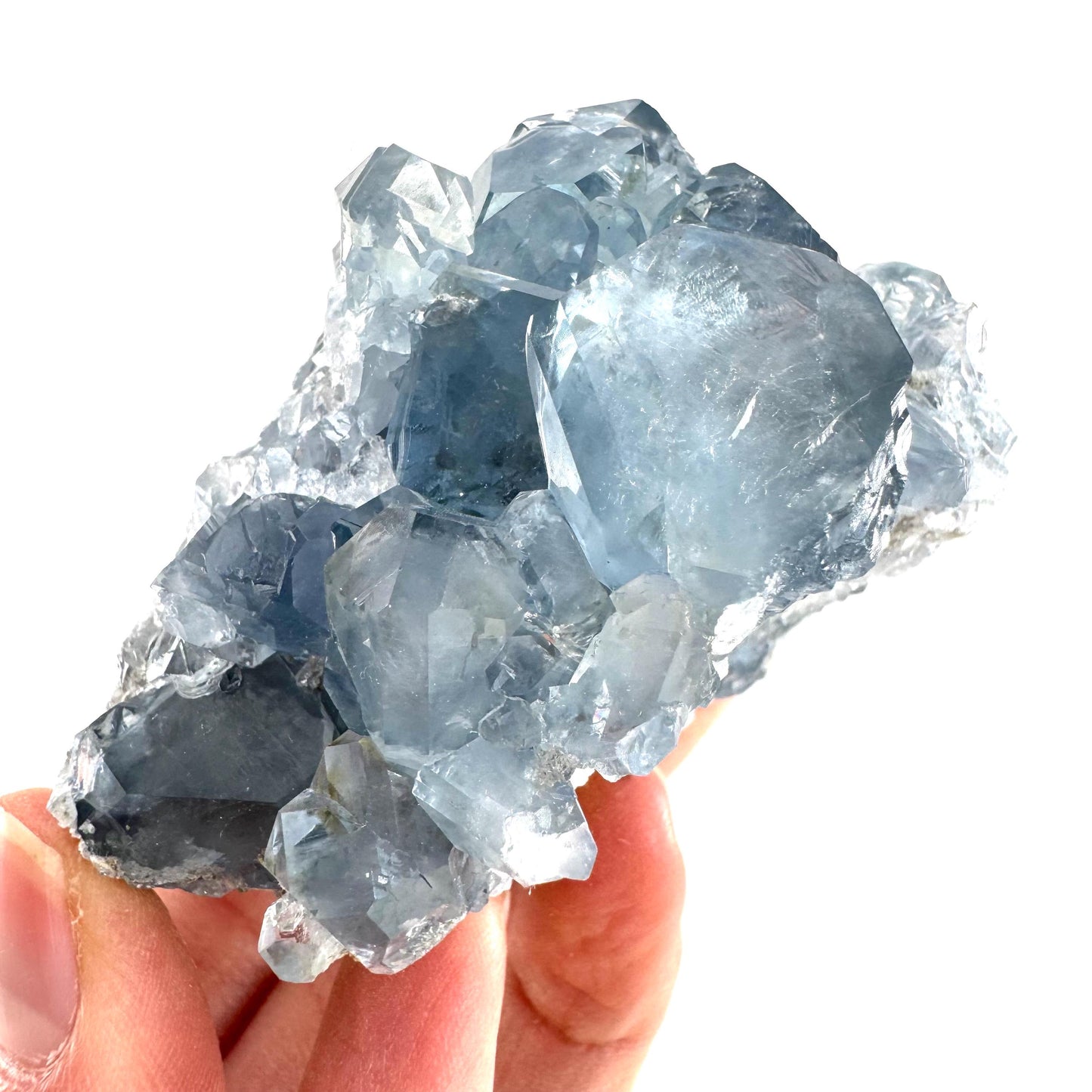 Celestite | natural blue crystal, mineral specimen from Madagascar