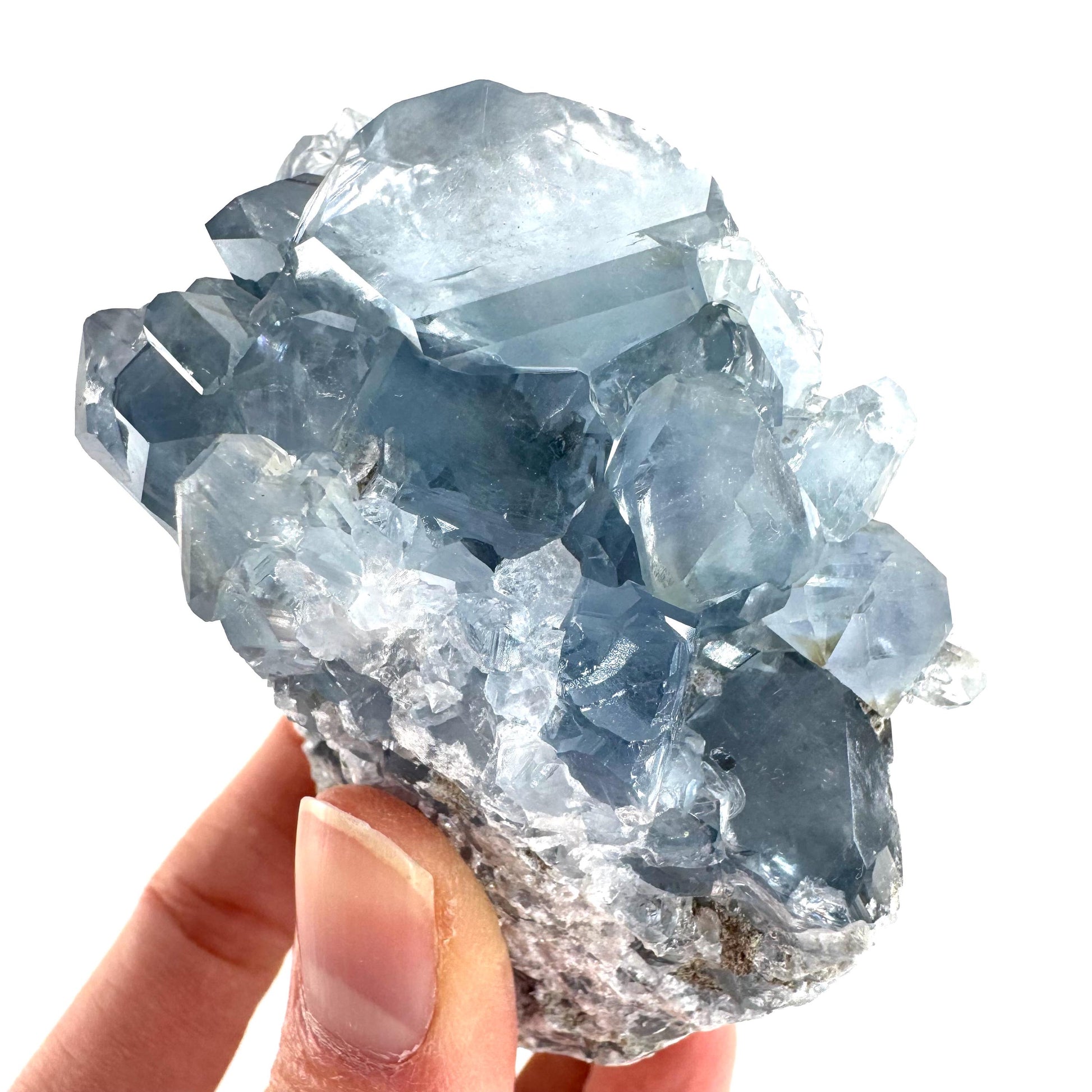 Celestite | natural blue crystal, mineral specimen from Madagascar