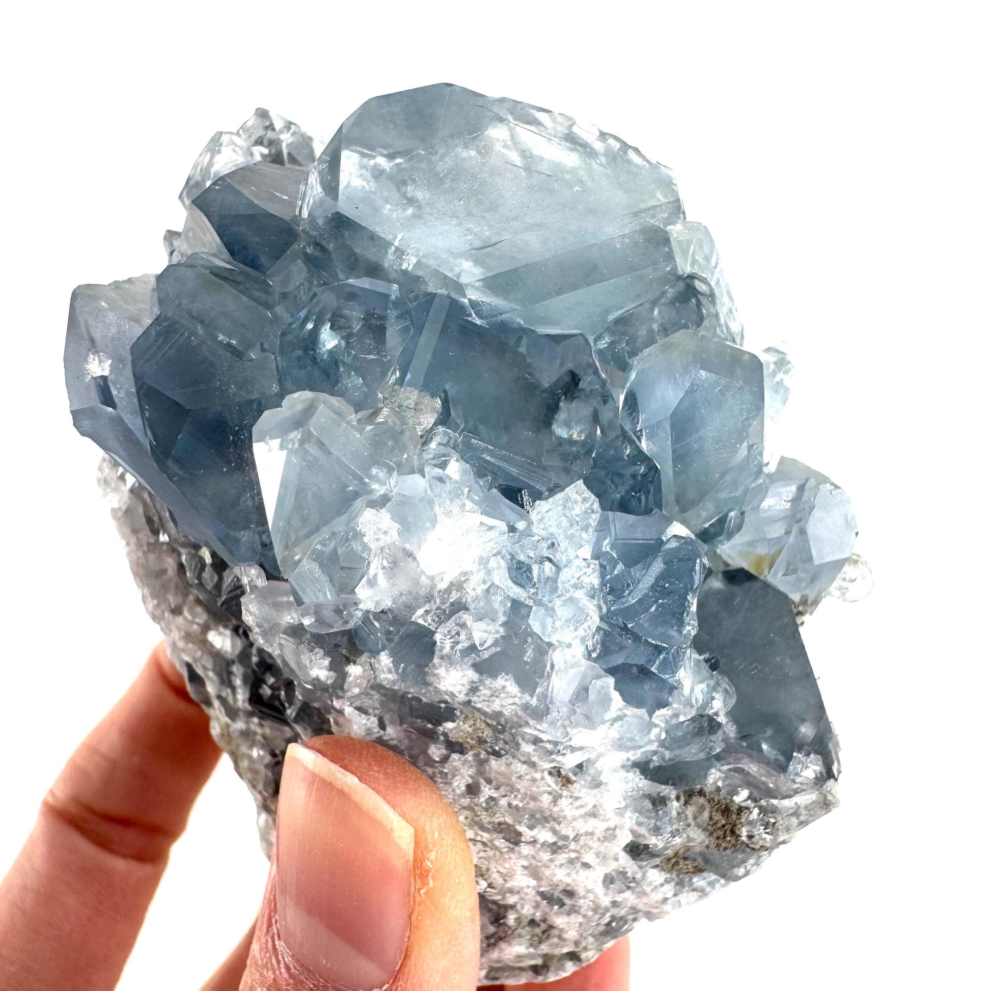 Celestite | natural blue crystal, mineral specimen from Madagascar