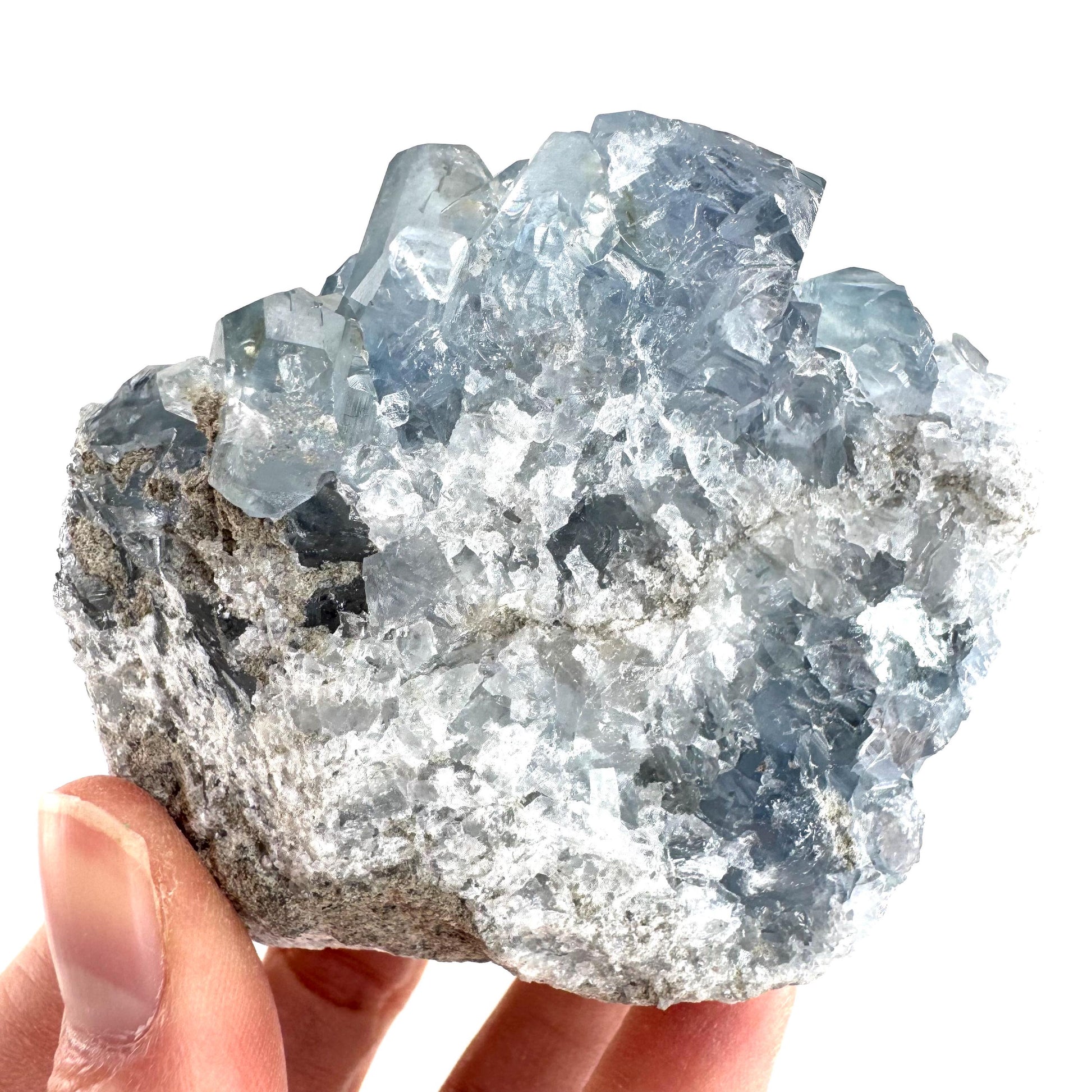 Celestite | natural blue crystal, mineral specimen from Madagascar