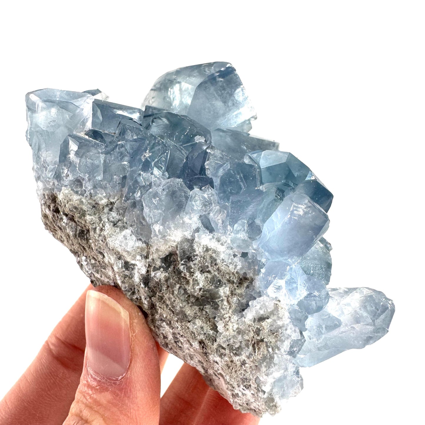 Celestite | natural blue crystal, mineral specimen from Madagascar