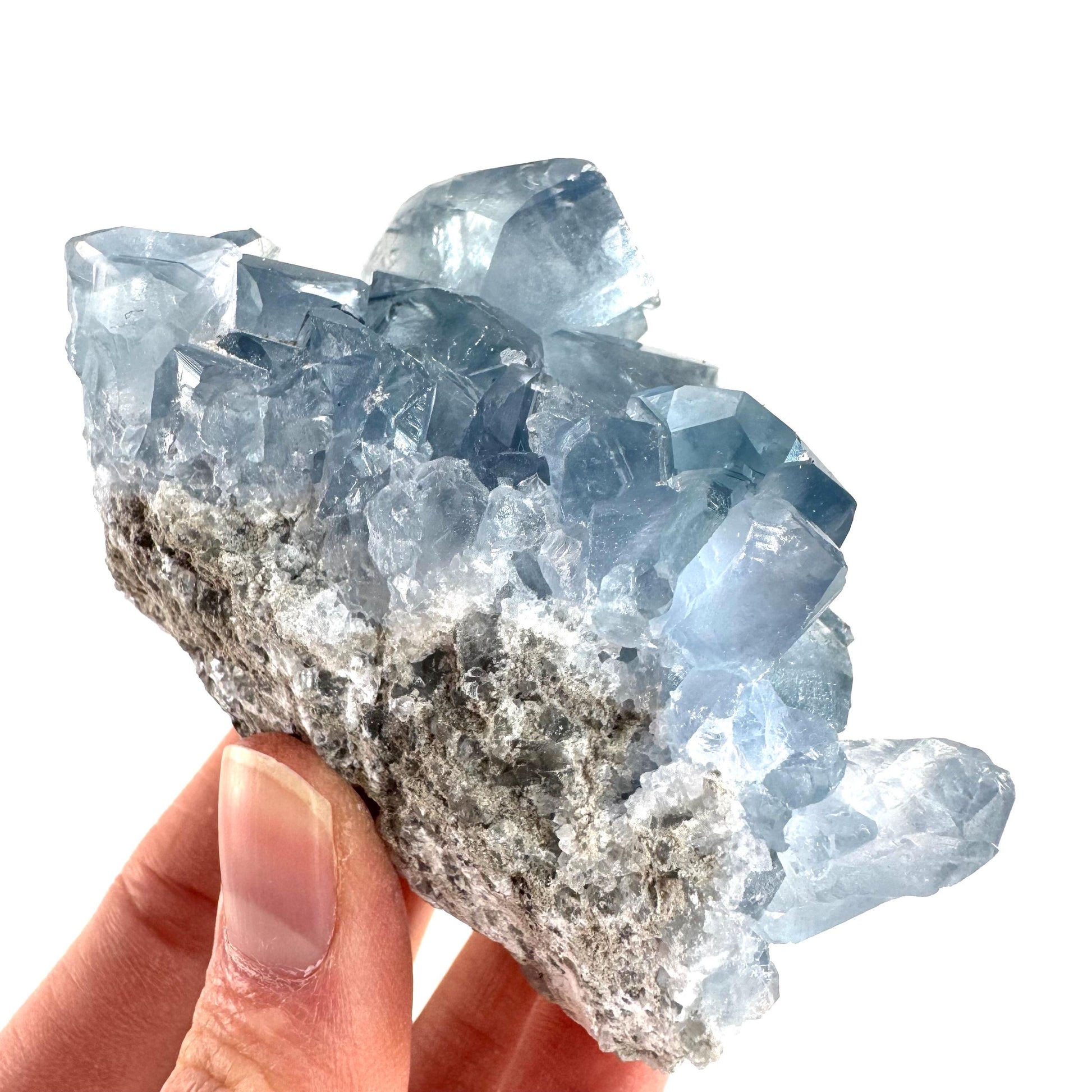 Celestite | natural blue crystal, mineral specimen from Madagascar