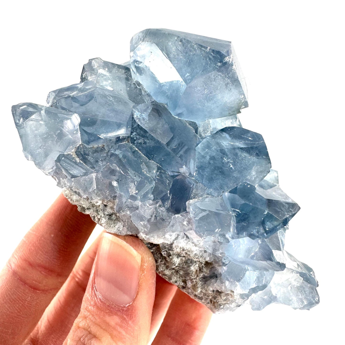 Celestite | natural blue crystal, mineral specimen from Madagascar