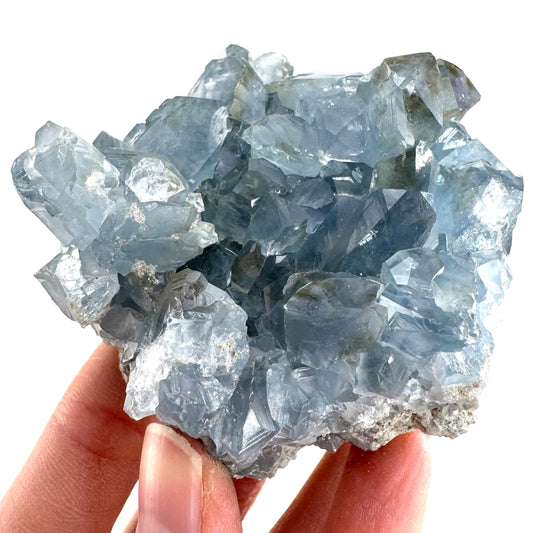 Celestite | natural blue crystal, mineral specimen from Madagascar