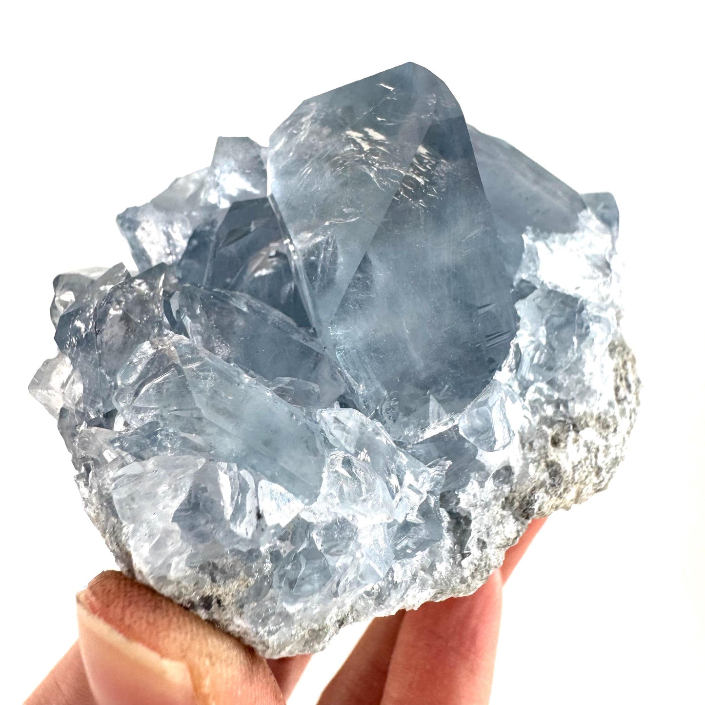 Celestite | natural blue crystal, mineral specimen from Madagascar