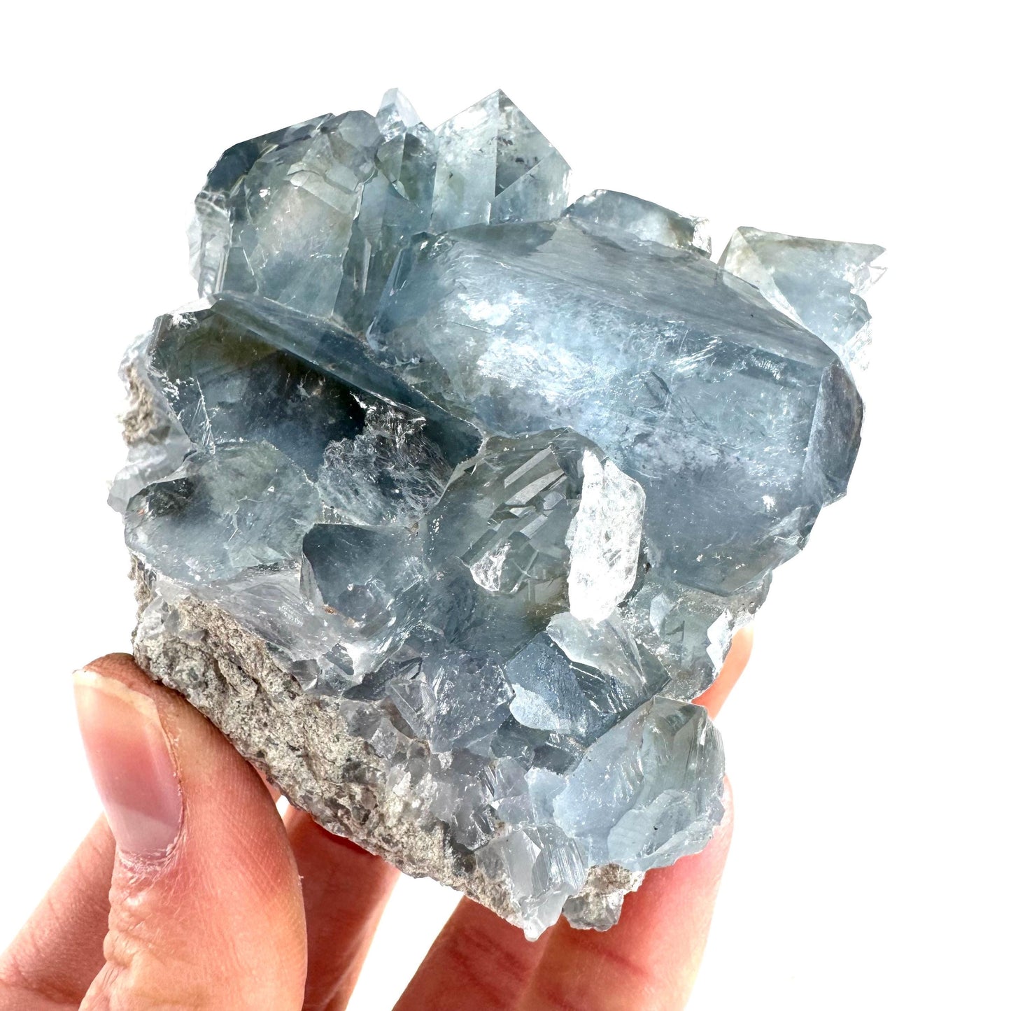 Celestite | natural blue crystal, mineral specimen from Madagascar
