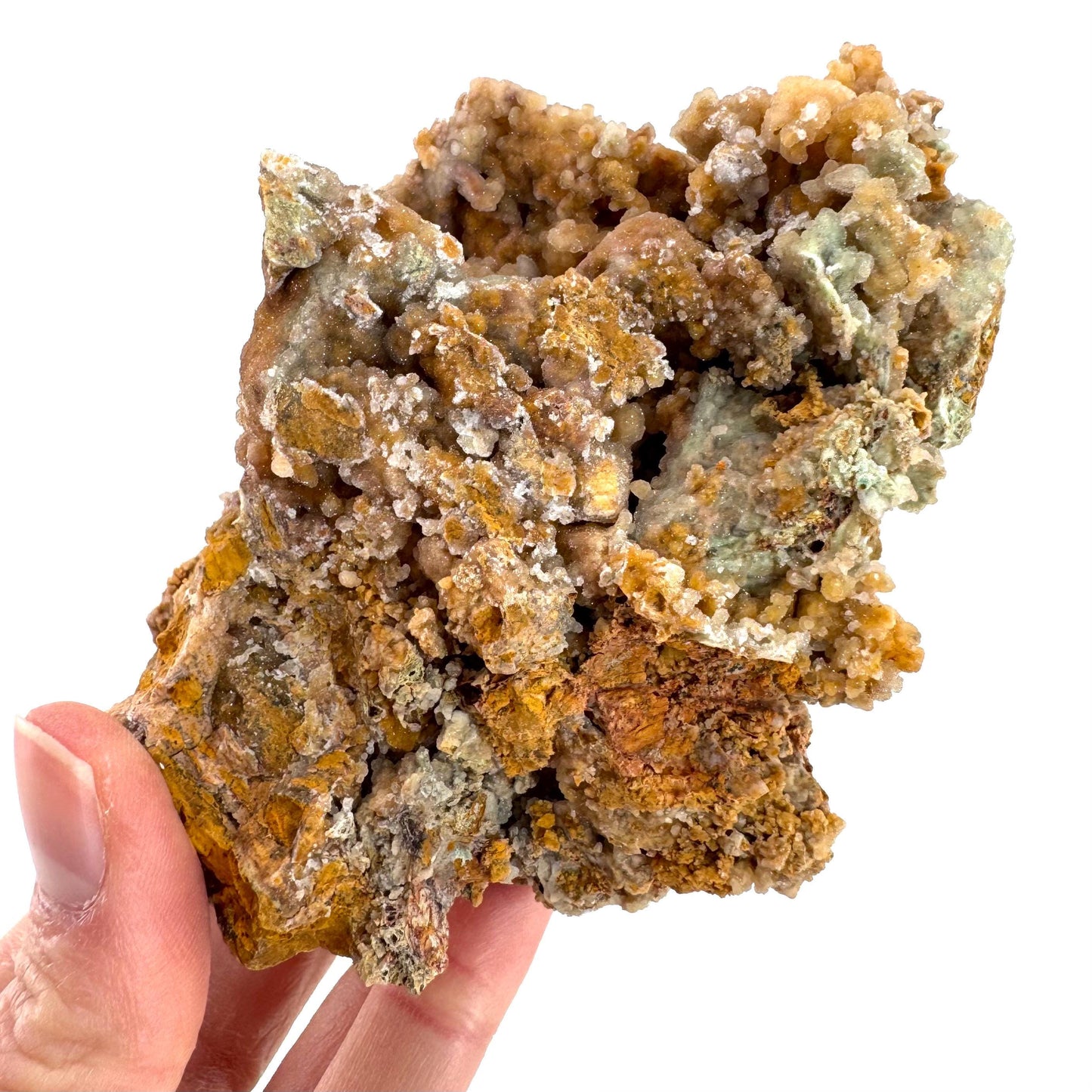 Druzy Chrysoprase | Mint Green Crystal, Mineral Specimen from Indonesia