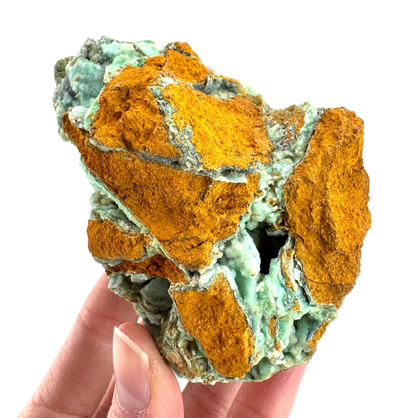 Druzy Chrysoprase | Mint Green Crystal, Mineral Specimen from Indonesia