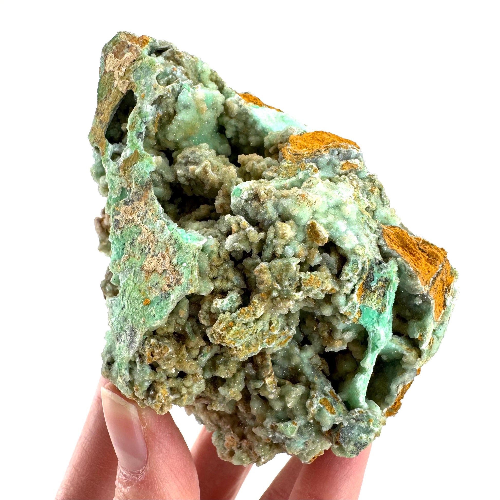 Druzy Chrysoprase | Mint Green Crystal, Mineral Specimen from Indonesia