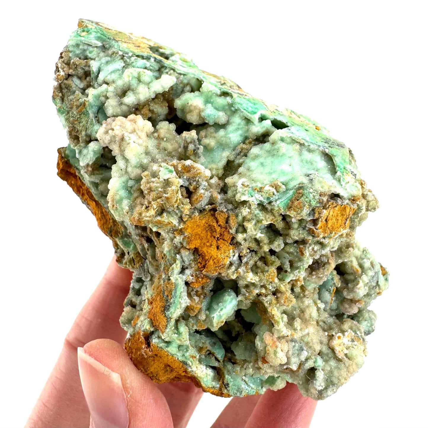 Druzy Chrysoprase | Mint Green Crystal, Mineral Specimen from Indonesia