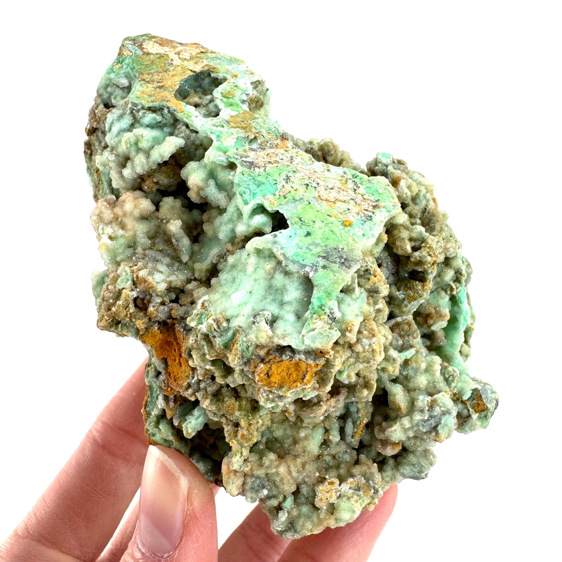 Druzy Chrysoprase | Mint Green Crystal, Mineral Specimen from Indonesia
