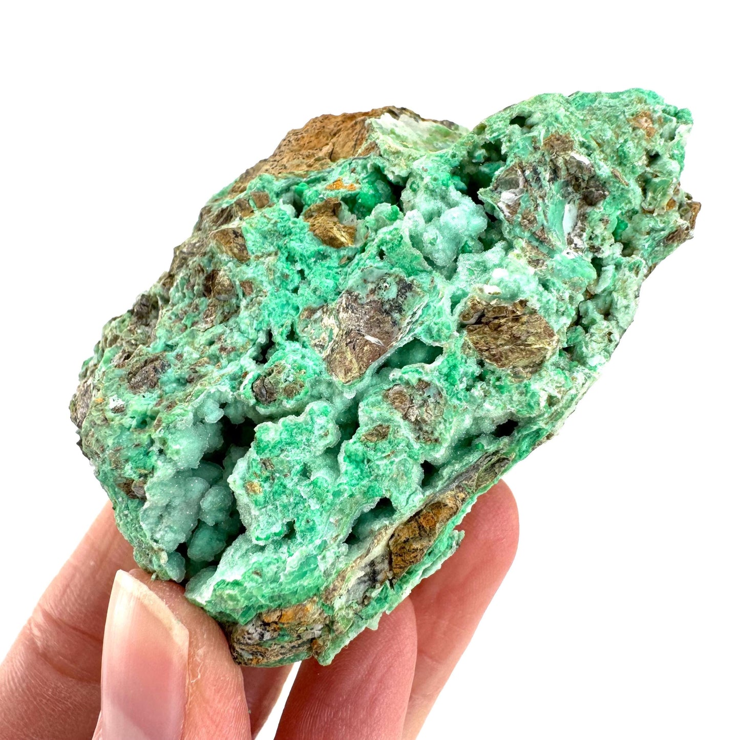 Druzy Chrysoprase | Mint Green Crystal, Mineral Specimen from Indonesia