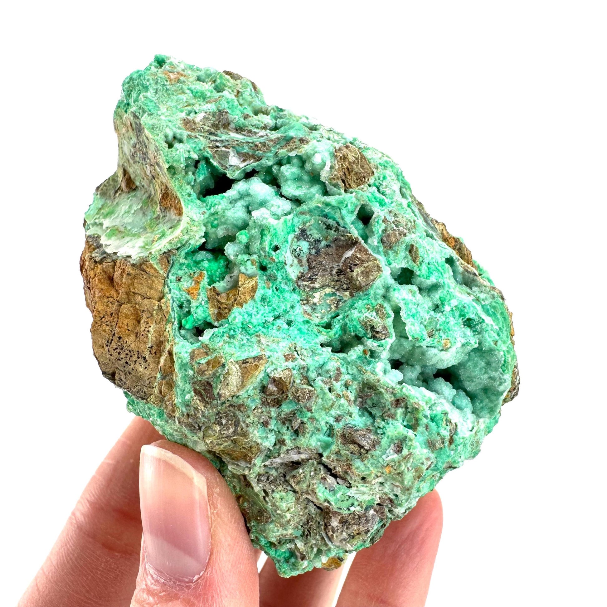 Druzy Chrysoprase | Mint Green Crystal, Mineral Specimen from Indonesia