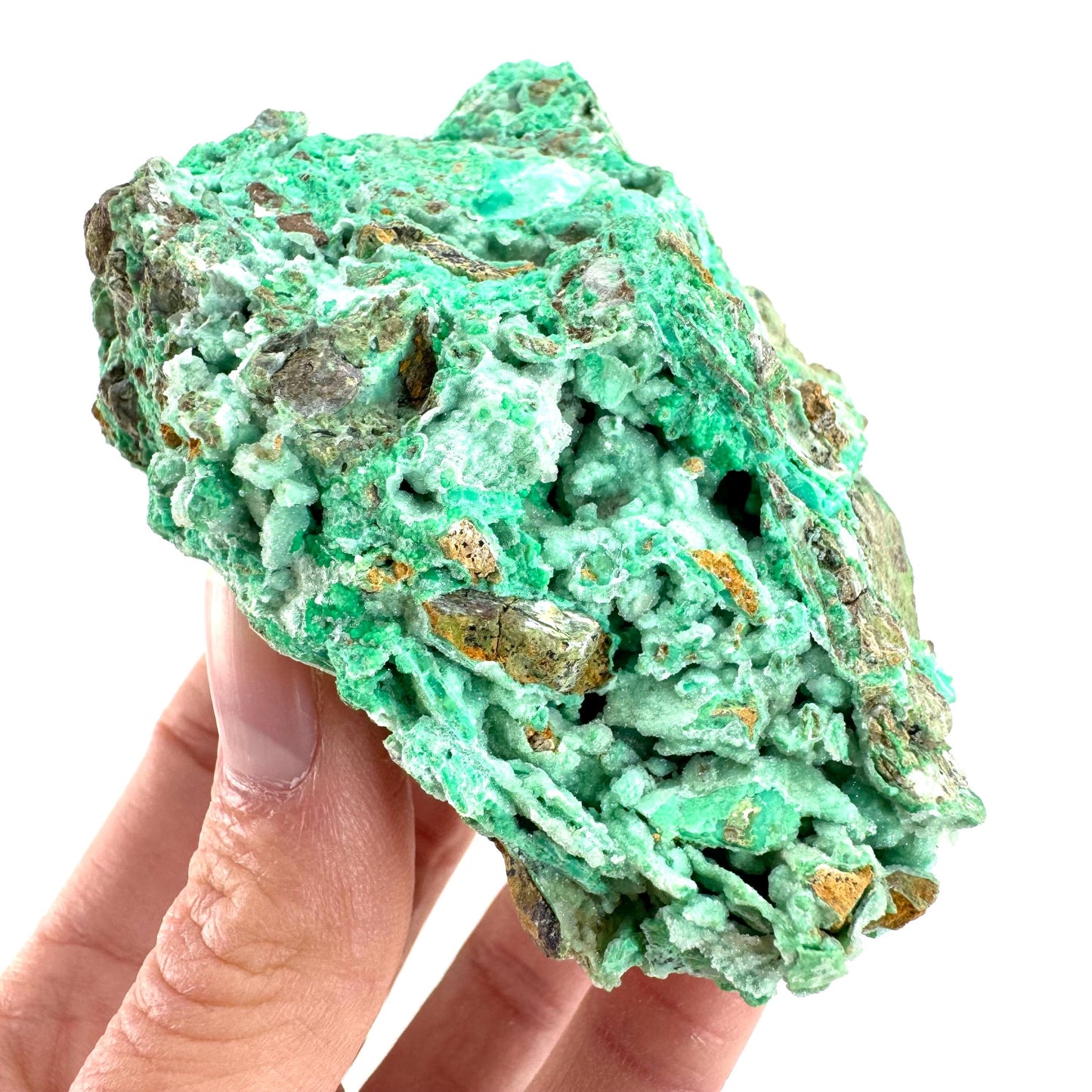 Druzy Chrysoprase | Mint Green Crystal, Mineral Specimen from Indonesia