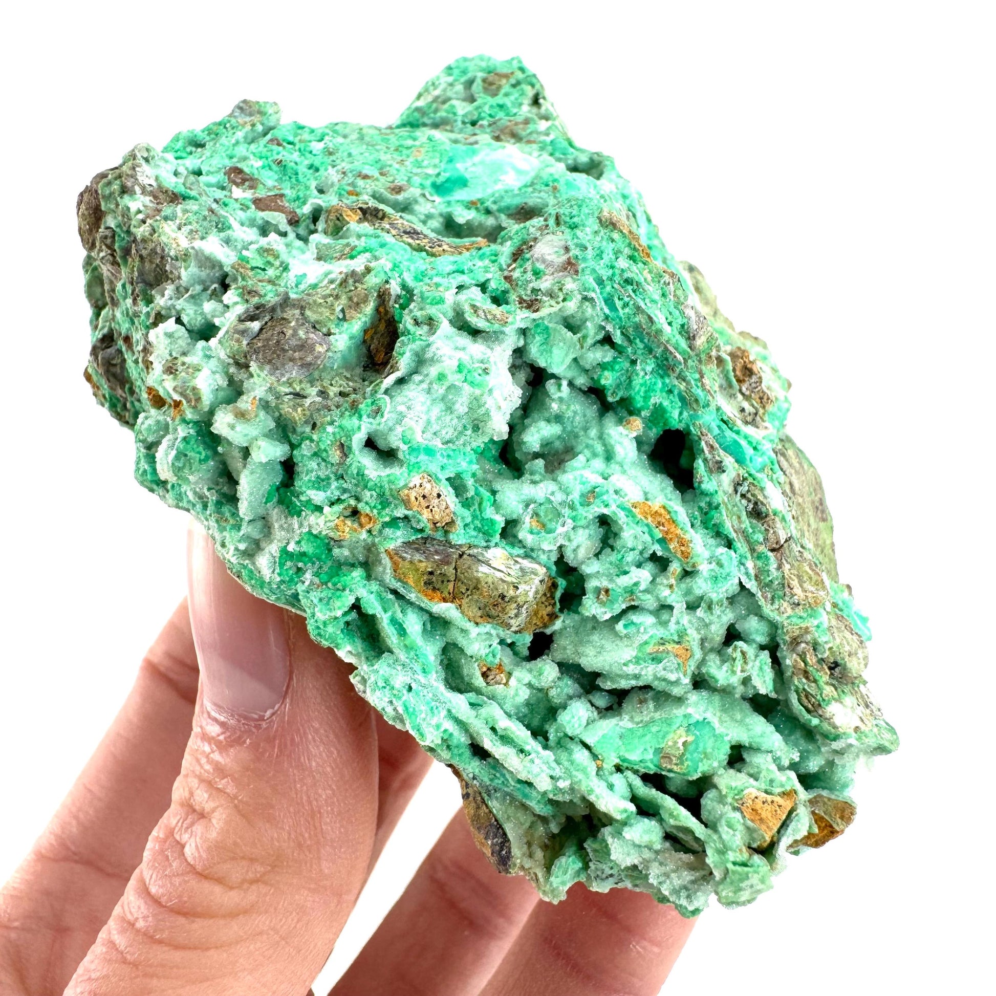 Druzy Chrysoprase | Mint Green Crystal, Mineral Specimen from Indonesia