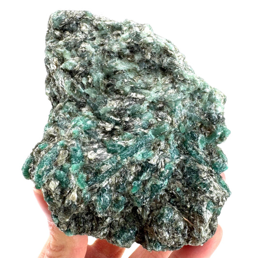 Emerald Mica in Matrix | natural green crystal, mineral specimen from Zimbabwe