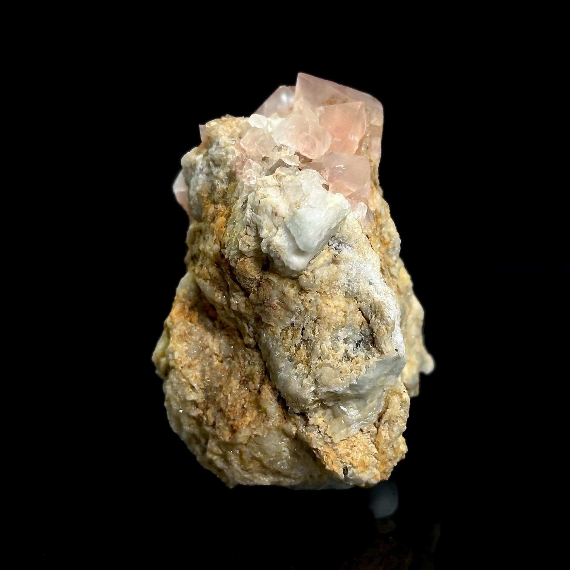 Pink Fluorite on Quartz | Mont Blanc crystal, mineral specimen from France
