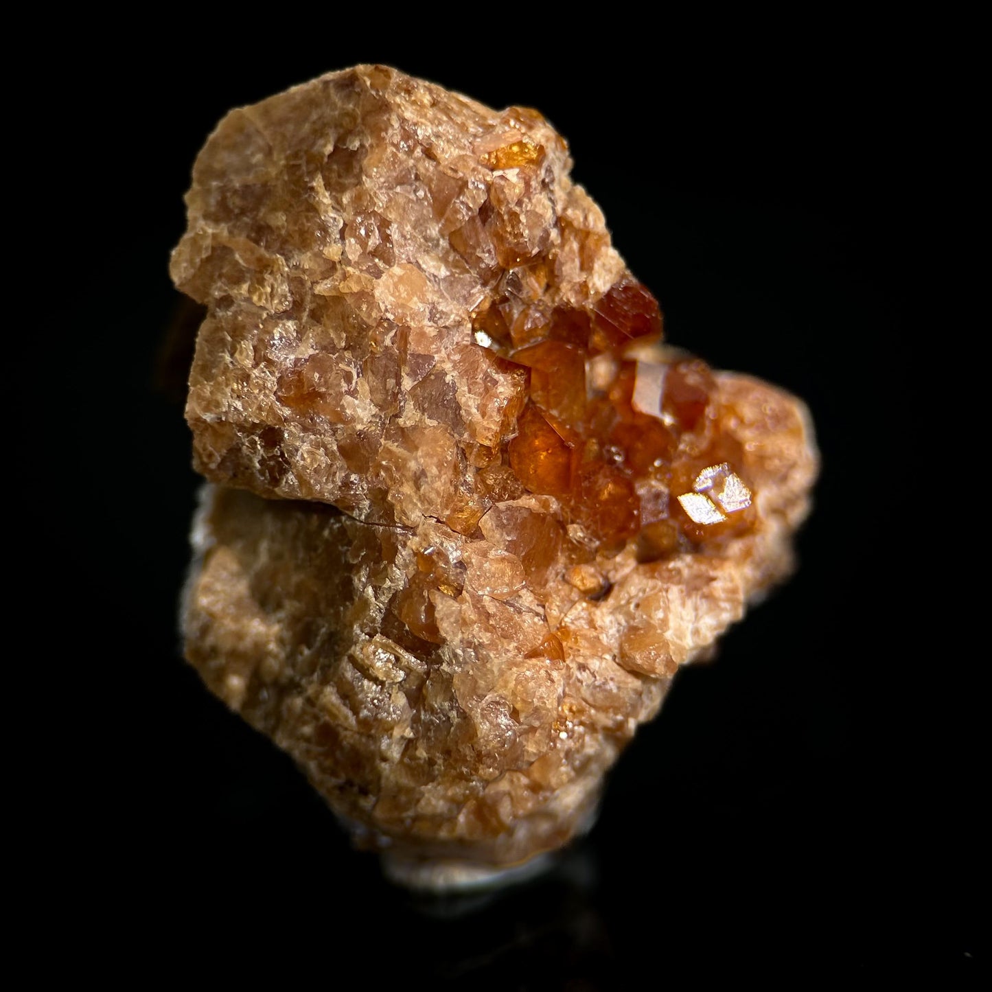 Hessonite Garnet (Conneticut, USA) | orange garnet crystal, mineral specimen